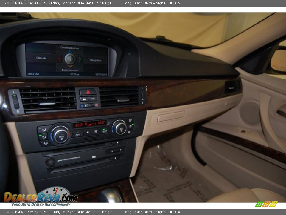2007 BMW 3 Series 335i Sedan Monaco Blue Metallic / Beige Photo #34
