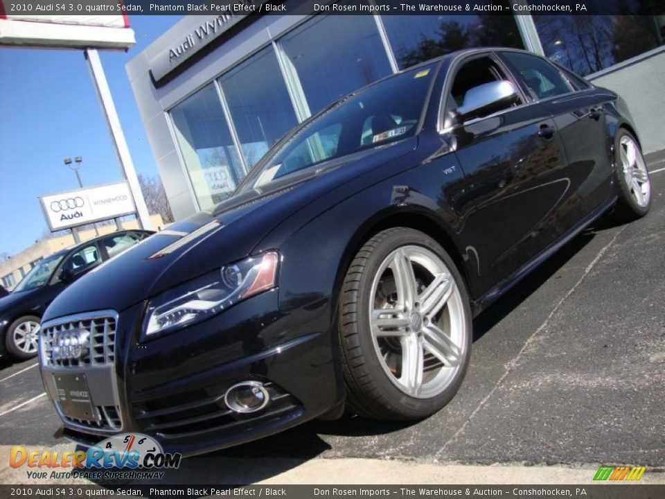 2010 Audi S4 3.0 quattro Sedan Phantom Black Pearl Effect / Black Photo #1
