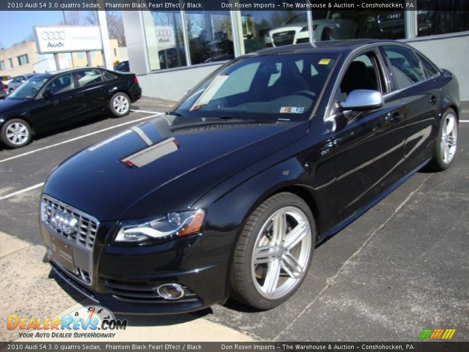 2010 Audi S4 3.0 quattro Sedan Phantom Black Pearl Effect / Black Photo #2