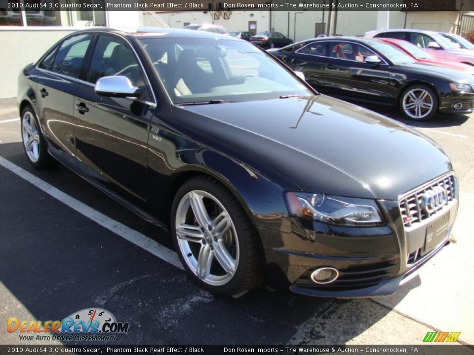2010 Audi S4 3.0 quattro Sedan Phantom Black Pearl Effect / Black Photo #4