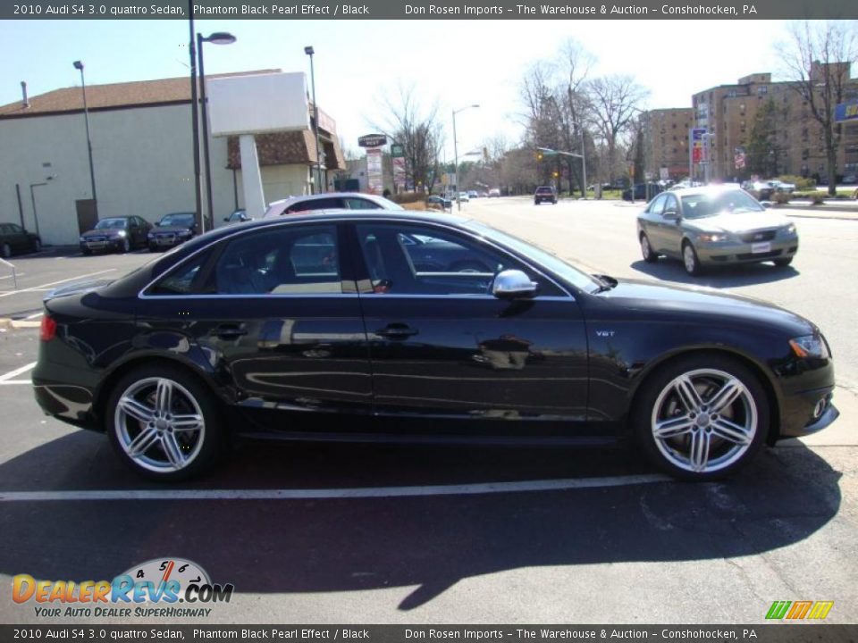 2010 Audi S4 3.0 quattro Sedan Phantom Black Pearl Effect / Black Photo #6