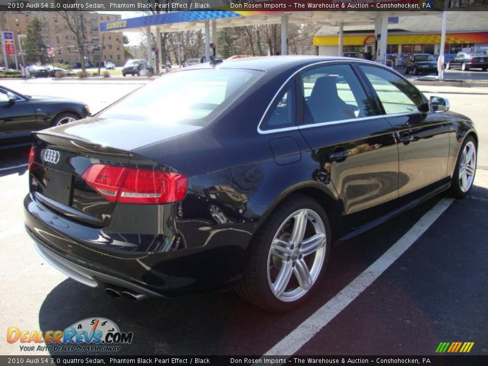 2010 Audi S4 3.0 quattro Sedan Phantom Black Pearl Effect / Black Photo #7