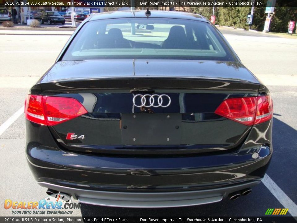 2010 Audi S4 3.0 quattro Sedan Phantom Black Pearl Effect / Black Photo #8