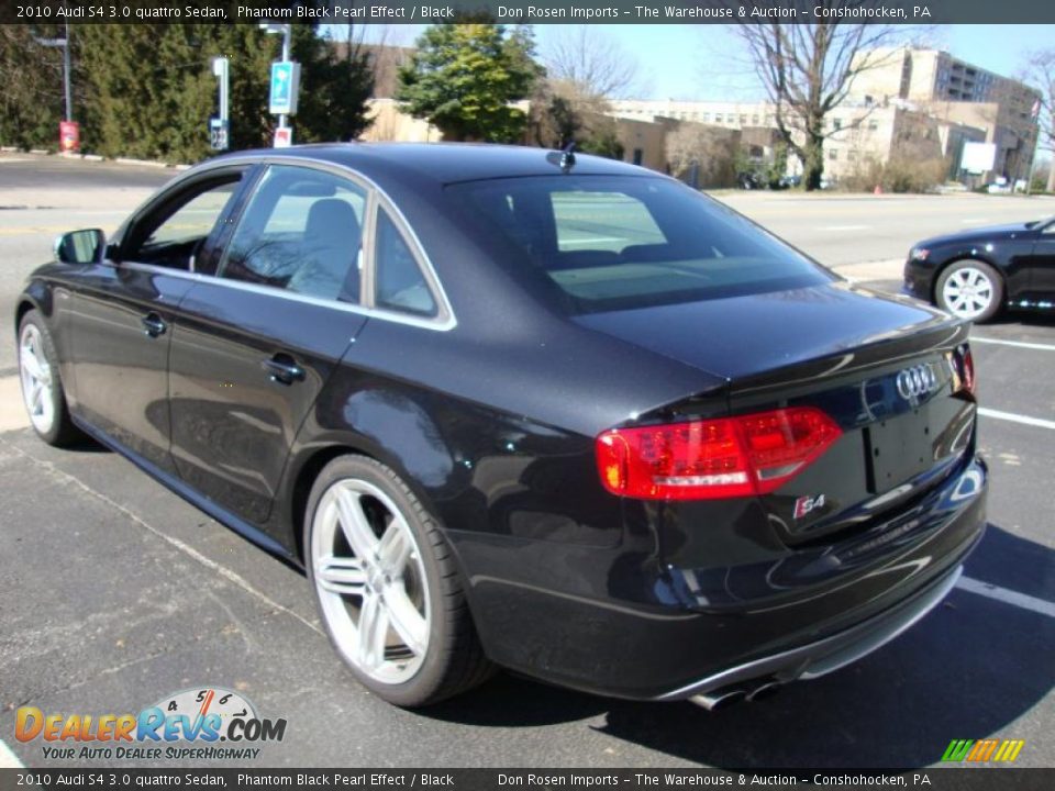 2010 Audi S4 3.0 quattro Sedan Phantom Black Pearl Effect / Black Photo #9