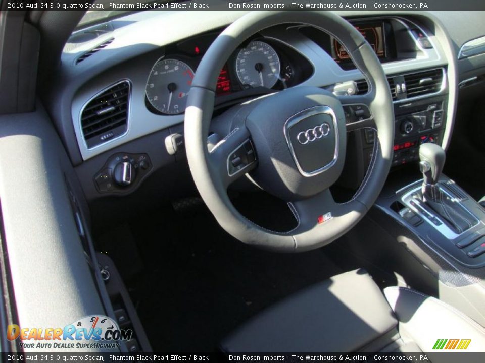 2010 Audi S4 3.0 quattro Sedan Phantom Black Pearl Effect / Black Photo #11