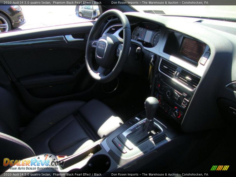2010 Audi S4 3.0 quattro Sedan Phantom Black Pearl Effect / Black Photo #17