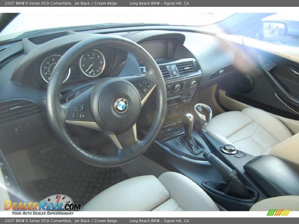 2007 BMW 6 Series 650i Convertible Jet Black / Cream Beige Photo #4