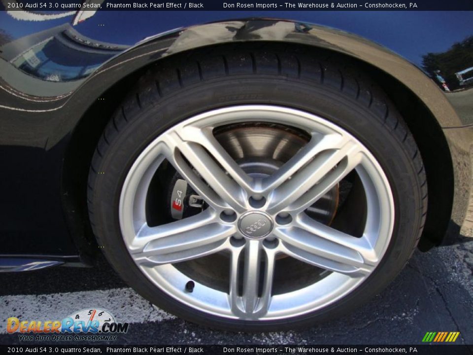 2010 Audi S4 3.0 quattro Sedan Phantom Black Pearl Effect / Black Photo #24