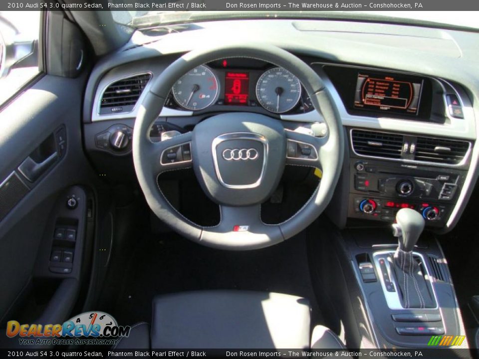2010 Audi S4 3.0 quattro Sedan Phantom Black Pearl Effect / Black Photo #29