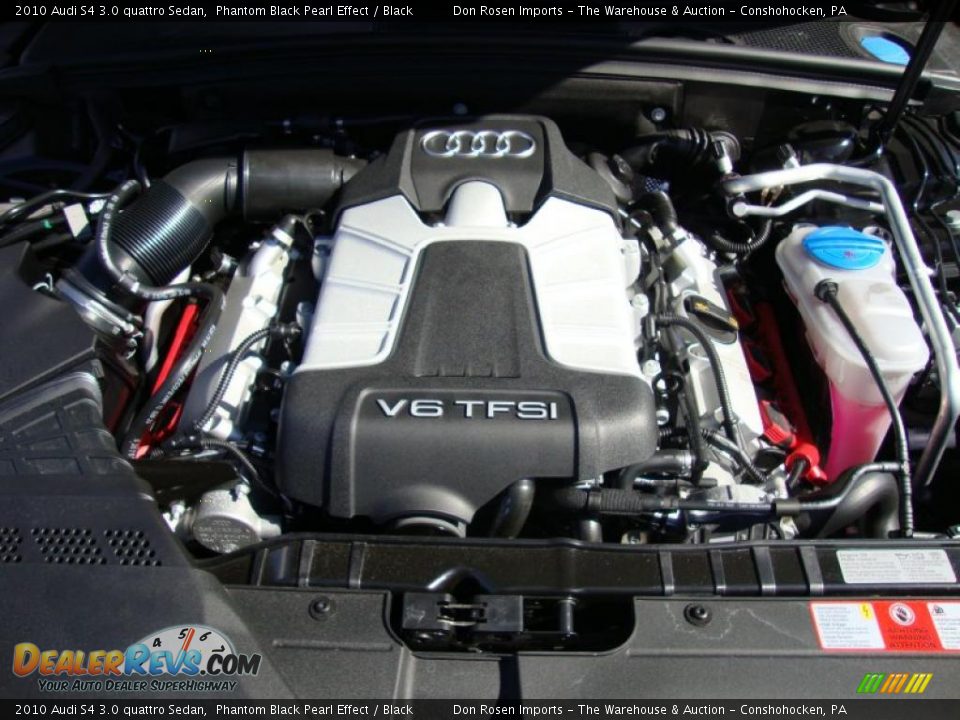 2010 Audi S4 3.0 quattro Sedan Phantom Black Pearl Effect / Black Photo #31