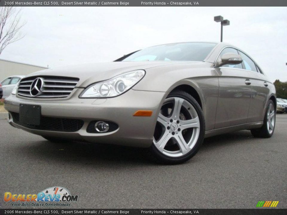 2006 Mercedes-Benz CLS 500 Desert Silver Metallic / Cashmere Beige Photo #1