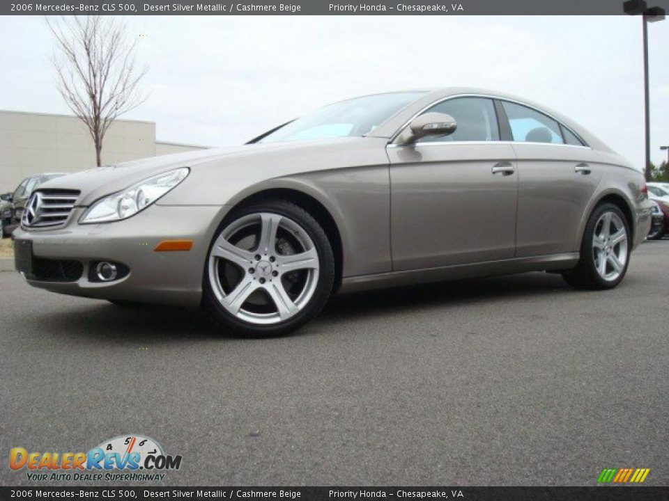 2006 Mercedes-Benz CLS 500 Desert Silver Metallic / Cashmere Beige Photo #2