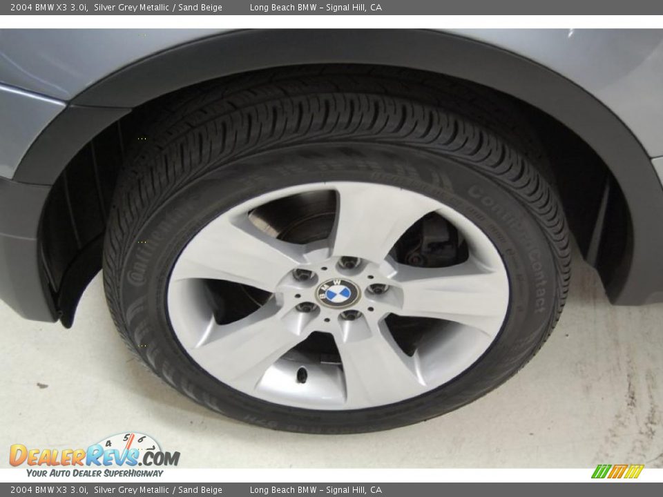 2004 BMW X3 3.0i Silver Grey Metallic / Sand Beige Photo #12