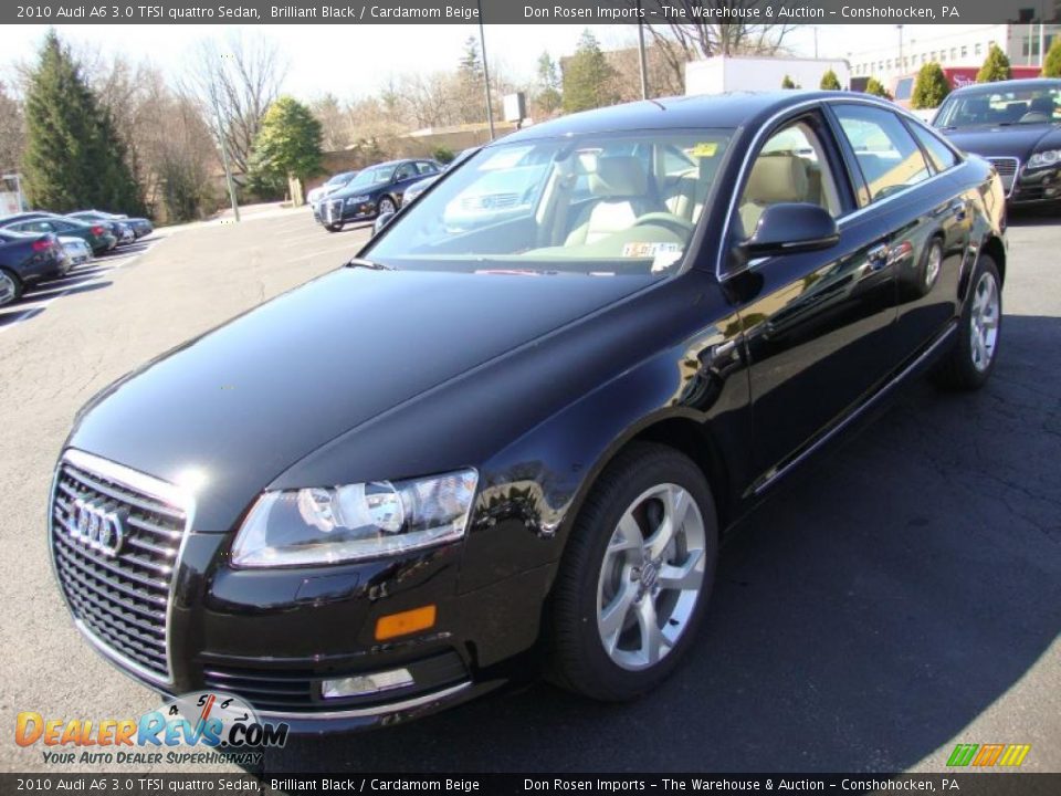 2010 Audi A6 3.0 TFSI quattro Sedan Brilliant Black / Cardamom Beige Photo #2