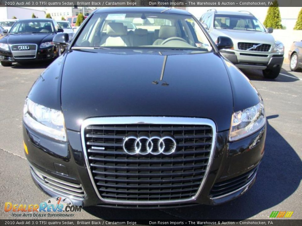 2010 Audi A6 3.0 TFSI quattro Sedan Brilliant Black / Cardamom Beige Photo #3