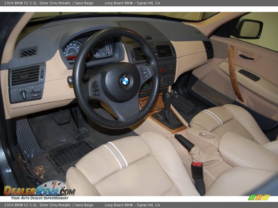 2004 BMW X3 3.0i Silver Grey Metallic / Sand Beige Photo #18