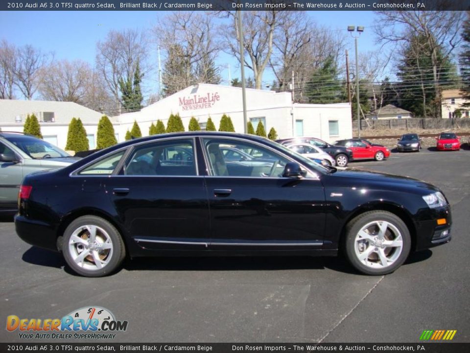 2010 Audi A6 3.0 TFSI quattro Sedan Brilliant Black / Cardamom Beige Photo #6