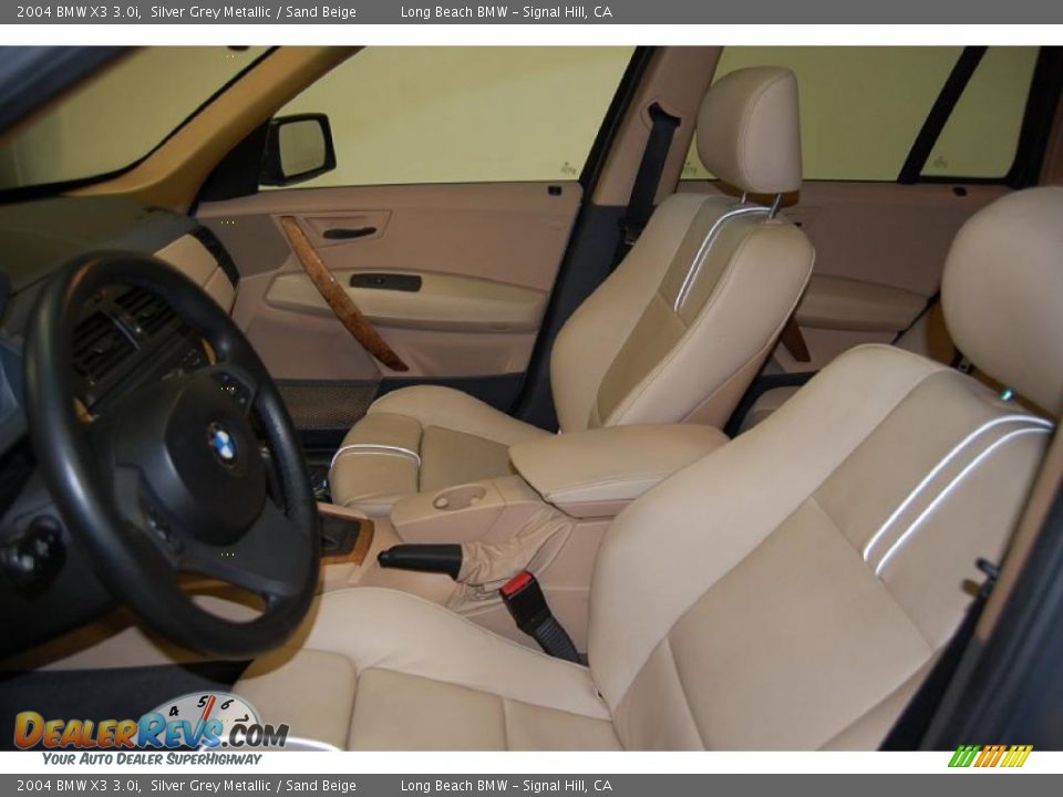 2004 BMW X3 3.0i Silver Grey Metallic / Sand Beige Photo #19