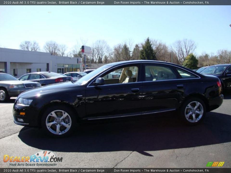 2010 Audi A6 3.0 TFSI quattro Sedan Brilliant Black / Cardamom Beige Photo #10