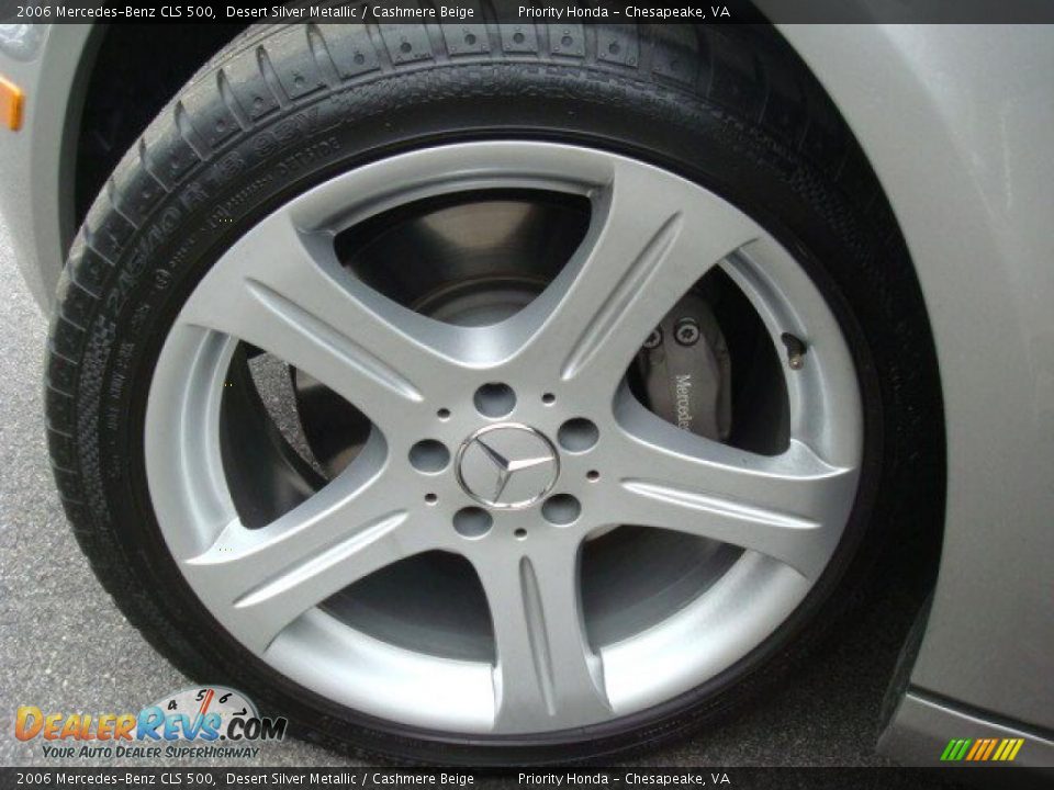 2006 Mercedes-Benz CLS 500 Desert Silver Metallic / Cashmere Beige Photo #28