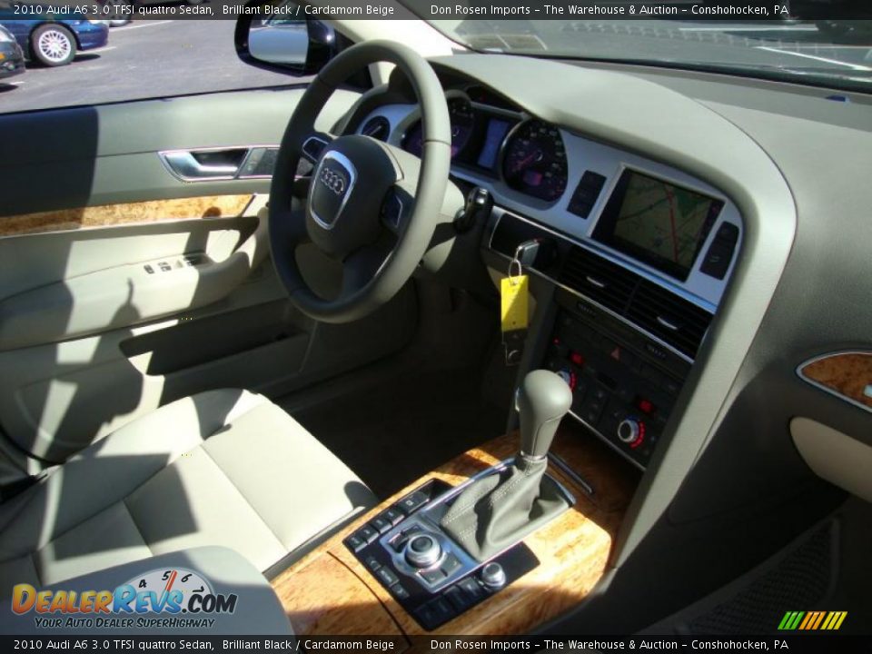 2010 Audi A6 3.0 TFSI quattro Sedan Brilliant Black / Cardamom Beige Photo #18