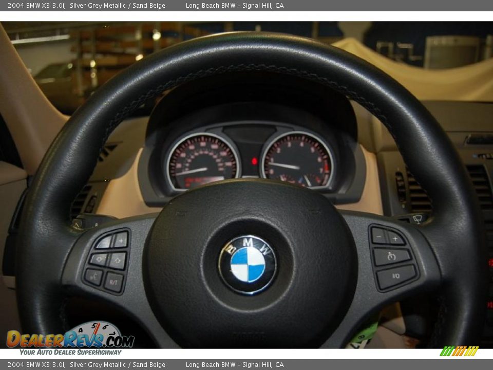 2004 BMW X3 3.0i Silver Grey Metallic / Sand Beige Photo #32