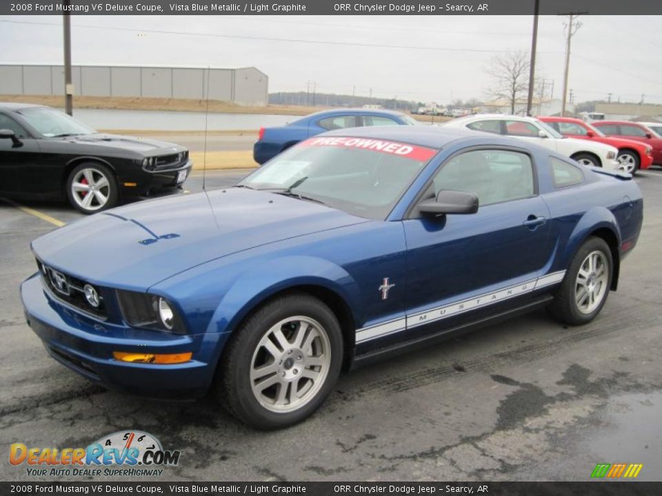 2008 Ford Mustang V6 Deluxe Coupe Vista Blue Metallic / Light Graphite Photo #2