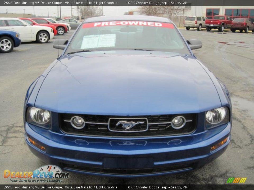 2008 Ford Mustang V6 Deluxe Coupe Vista Blue Metallic / Light Graphite Photo #3