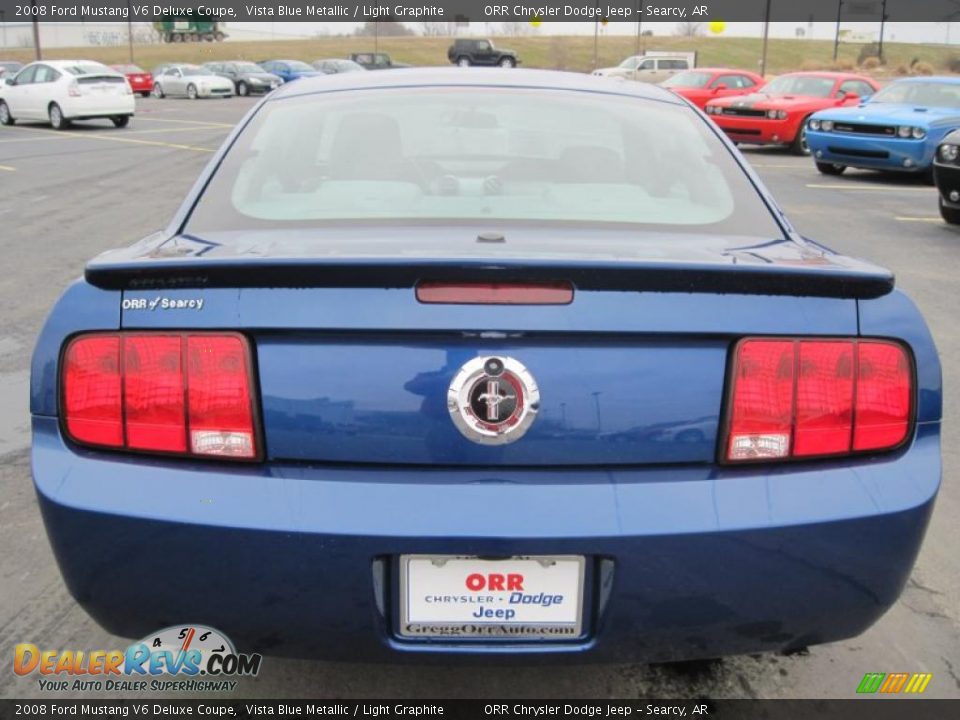 2008 Ford Mustang V6 Deluxe Coupe Vista Blue Metallic / Light Graphite Photo #4