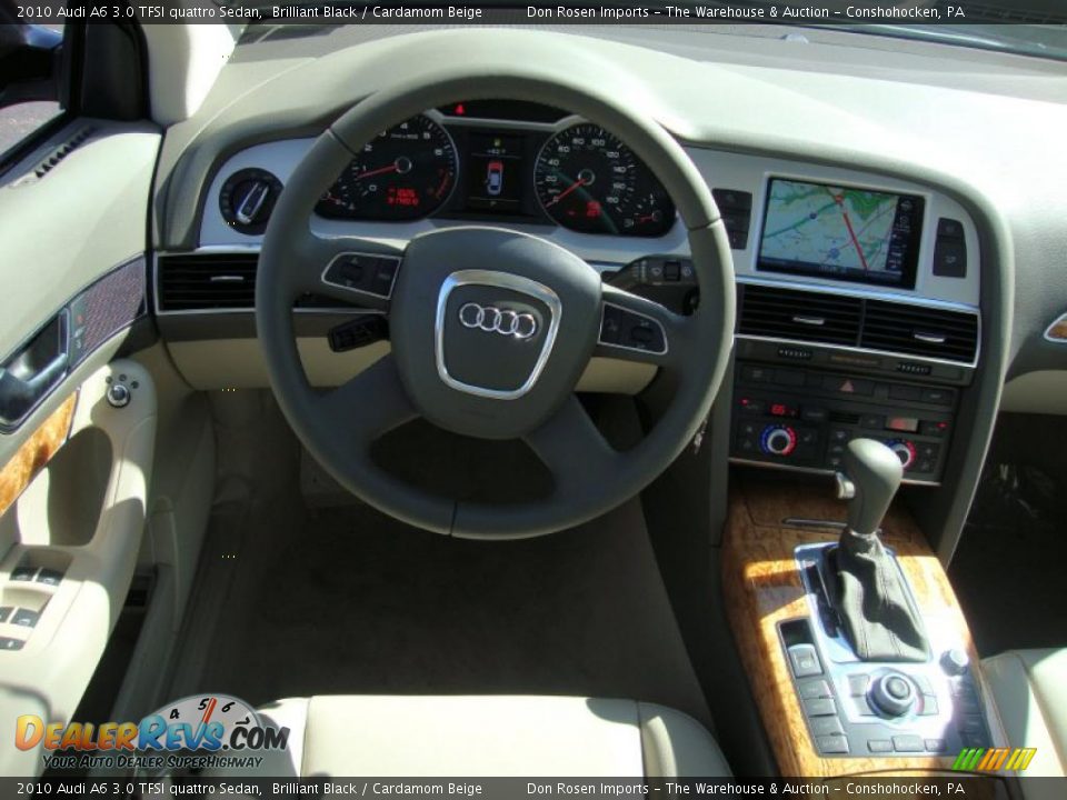 2010 Audi A6 3.0 TFSI quattro Sedan Brilliant Black / Cardamom Beige Photo #31