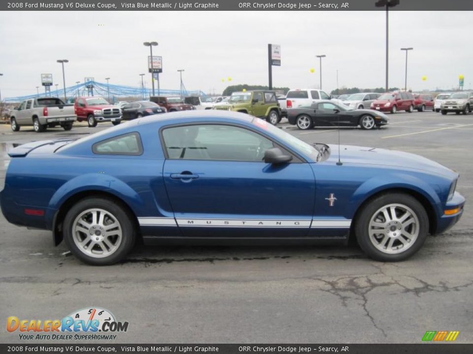 2008 Ford Mustang V6 Deluxe Coupe Vista Blue Metallic / Light Graphite Photo #6