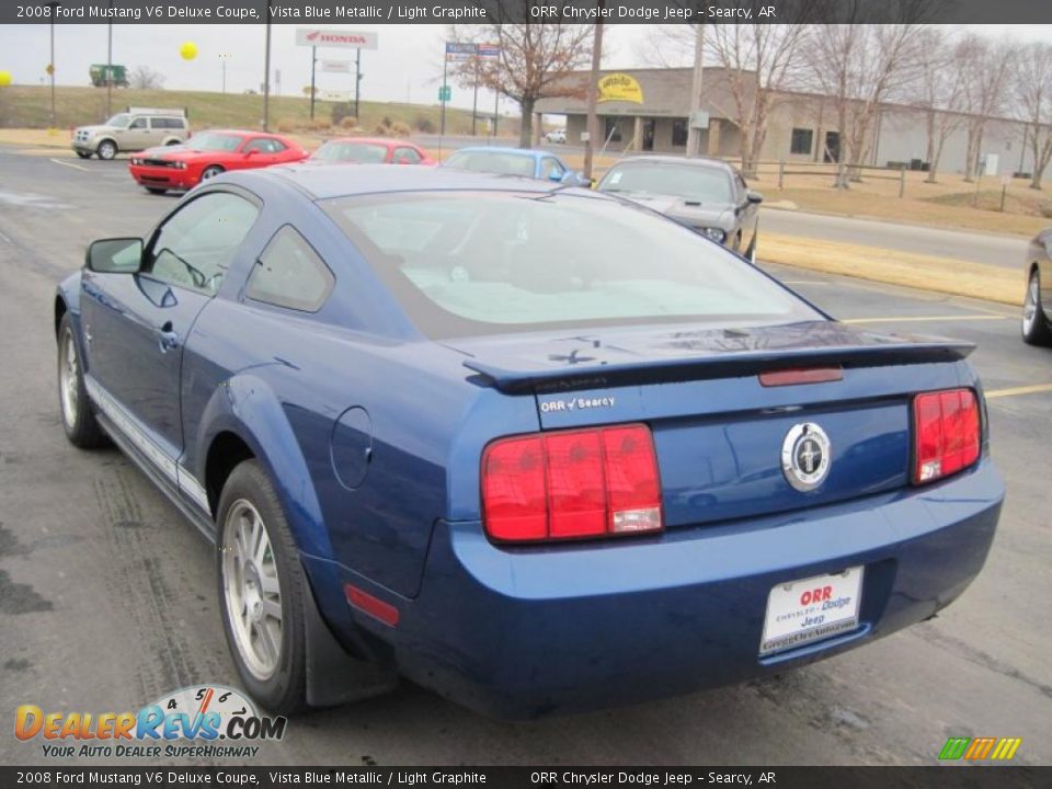 2008 Ford Mustang V6 Deluxe Coupe Vista Blue Metallic / Light Graphite Photo #7