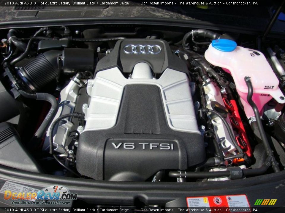 2010 Audi A6 3.0 TFSI quattro Sedan Brilliant Black / Cardamom Beige Photo #33