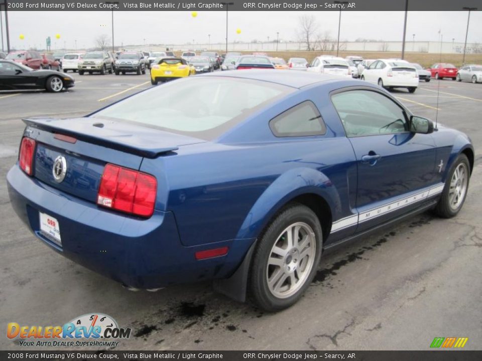 2008 Ford Mustang V6 Deluxe Coupe Vista Blue Metallic / Light Graphite Photo #8