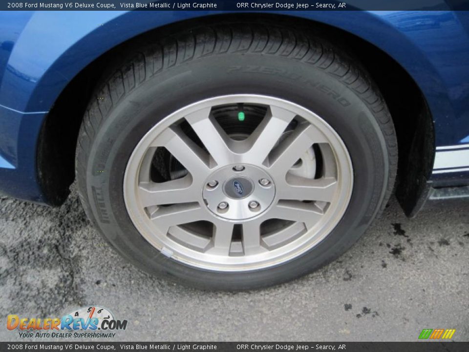 2008 Ford Mustang V6 Deluxe Coupe Vista Blue Metallic / Light Graphite Photo #9