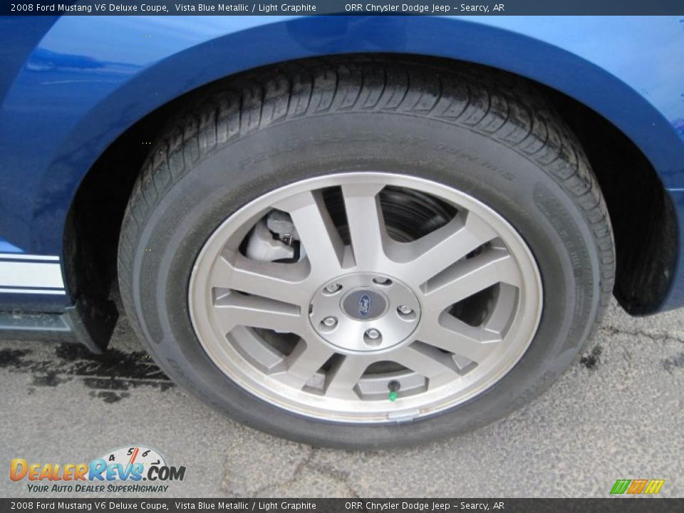 2008 Ford Mustang V6 Deluxe Coupe Vista Blue Metallic / Light Graphite Photo #10