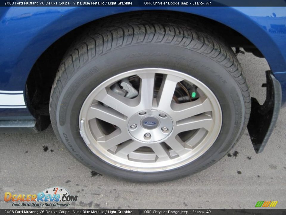 2008 Ford Mustang V6 Deluxe Coupe Vista Blue Metallic / Light Graphite Photo #12