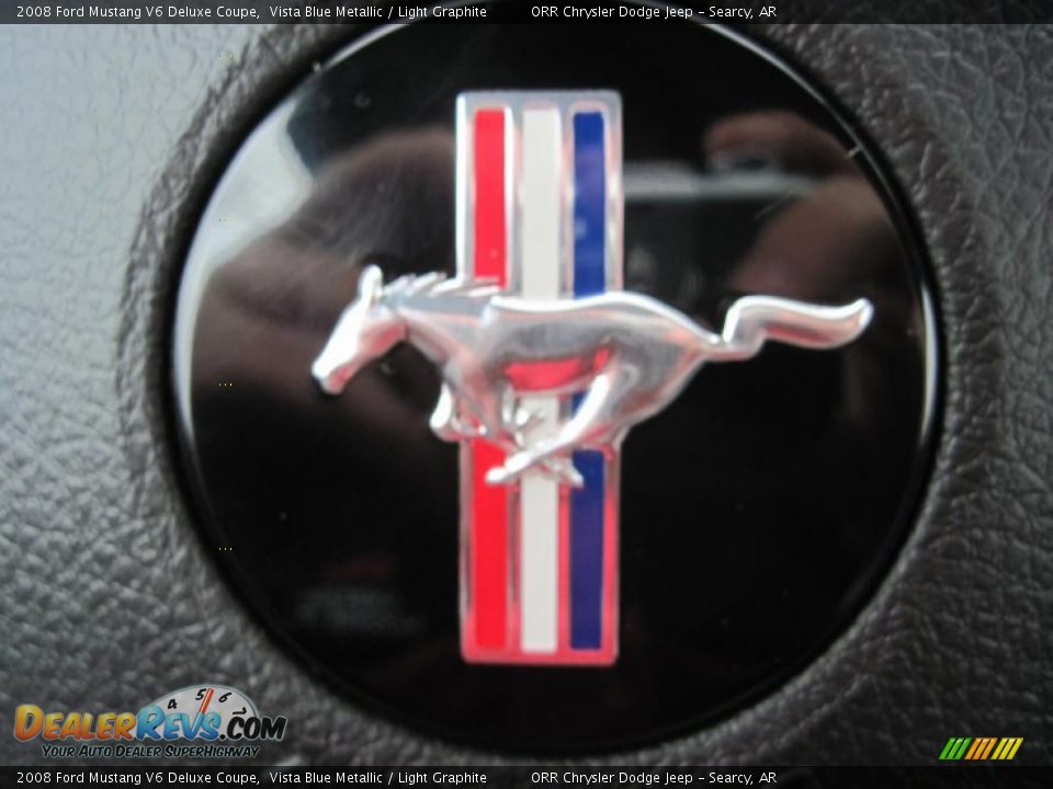 2008 Ford Mustang V6 Deluxe Coupe Vista Blue Metallic / Light Graphite Photo #20