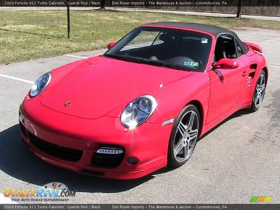 2009 Porsche 911 Turbo Cabriolet Guards Red / Black Photo #3