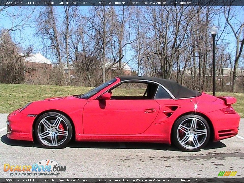 2009 Porsche 911 Turbo Cabriolet Guards Red / Black Photo #6