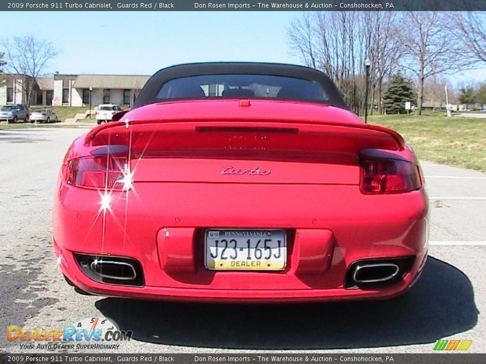 2009 Porsche 911 Turbo Cabriolet Guards Red / Black Photo #10