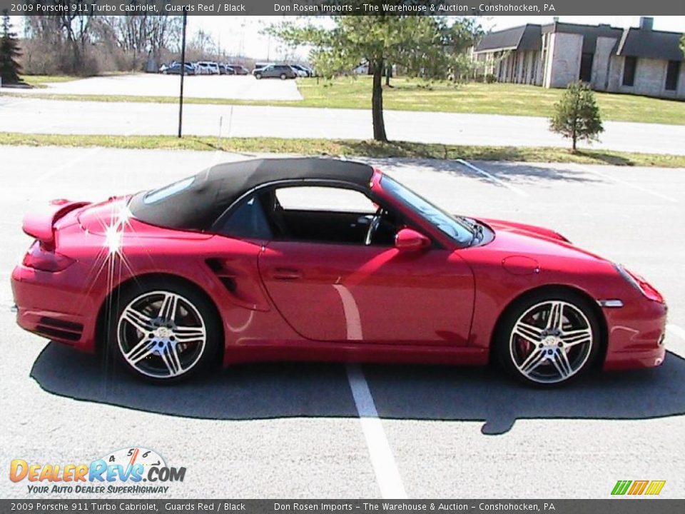 2009 Porsche 911 Turbo Cabriolet Guards Red / Black Photo #13