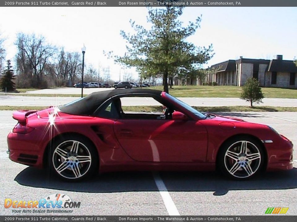 2009 Porsche 911 Turbo Cabriolet Guards Red / Black Photo #14