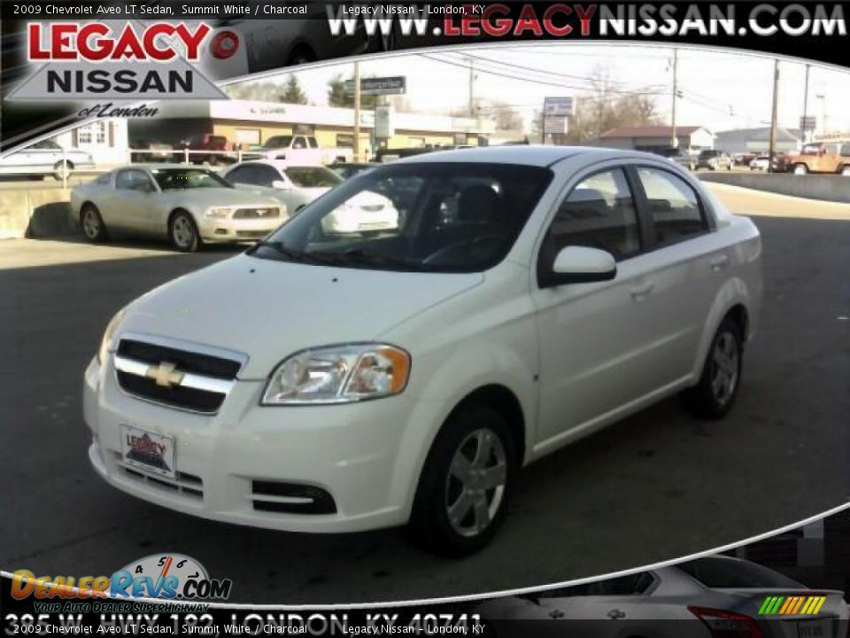 2009 Chevrolet Aveo LT Sedan Summit White / Charcoal Photo #1