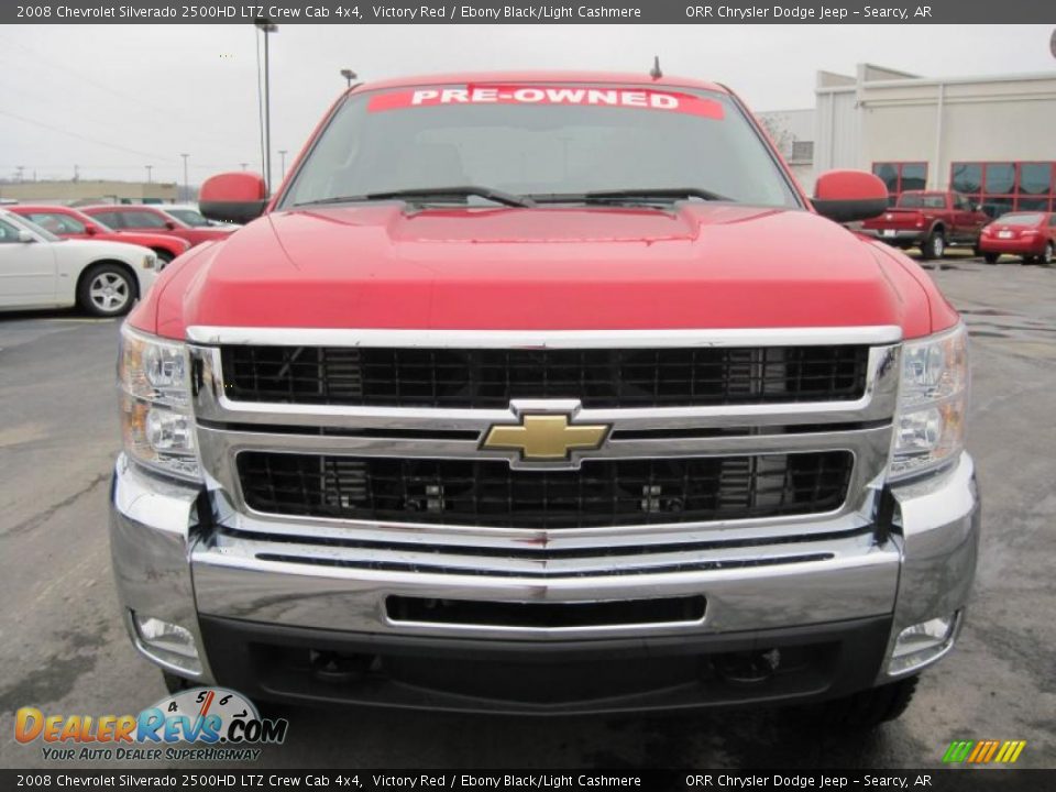 2008 Chevrolet Silverado 2500HD LTZ Crew Cab 4x4 Victory Red / Ebony Black/Light Cashmere Photo #3