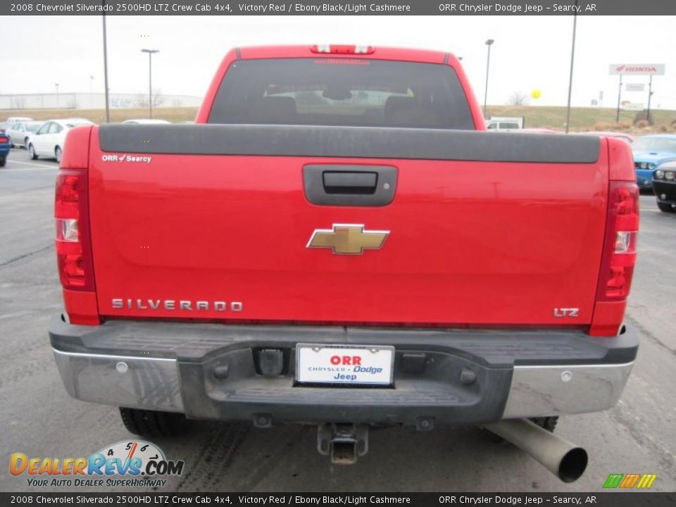 2008 Chevrolet Silverado 2500HD LTZ Crew Cab 4x4 Victory Red / Ebony Black/Light Cashmere Photo #4