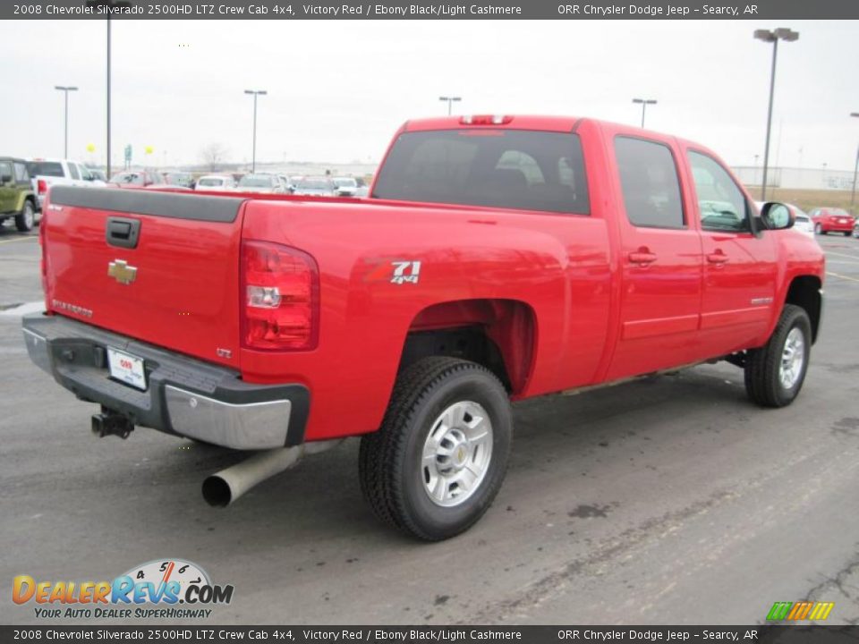 2008 Chevrolet Silverado 2500HD LTZ Crew Cab 4x4 Victory Red / Ebony Black/Light Cashmere Photo #8