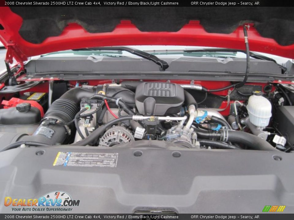 2008 Chevrolet Silverado 2500HD LTZ Crew Cab 4x4 Victory Red / Ebony Black/Light Cashmere Photo #10