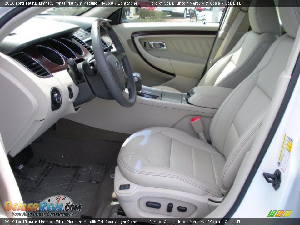 2010 Ford Taurus Limited White Platinum Metallic Tri-Coat / Light Stone Photo #5