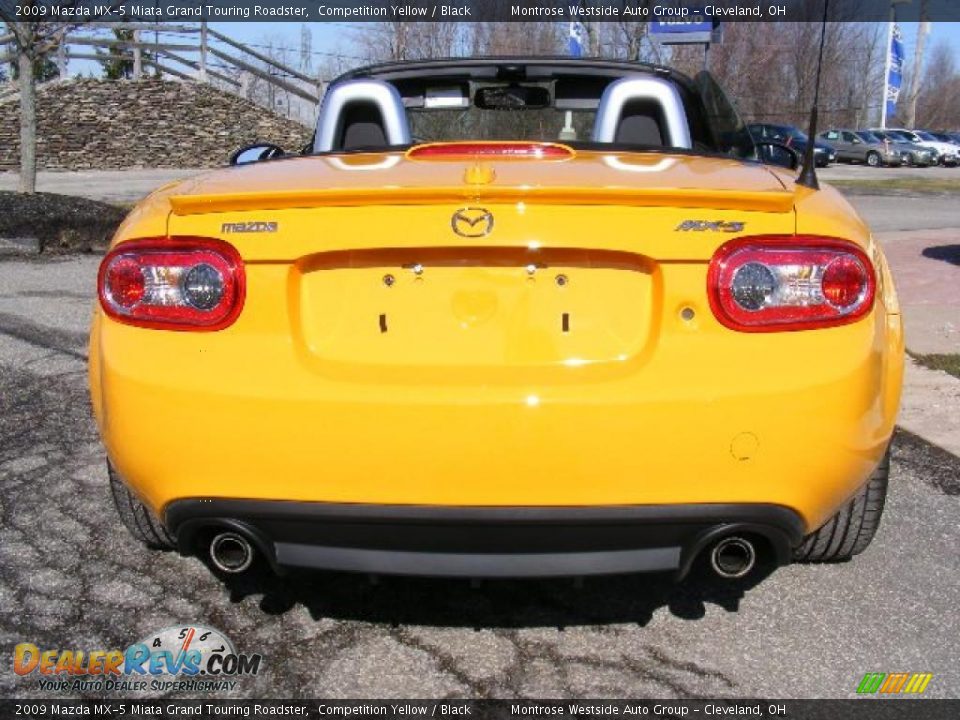 2009 Mazda MX-5 Miata Grand Touring Roadster Competition Yellow / Black Photo #5